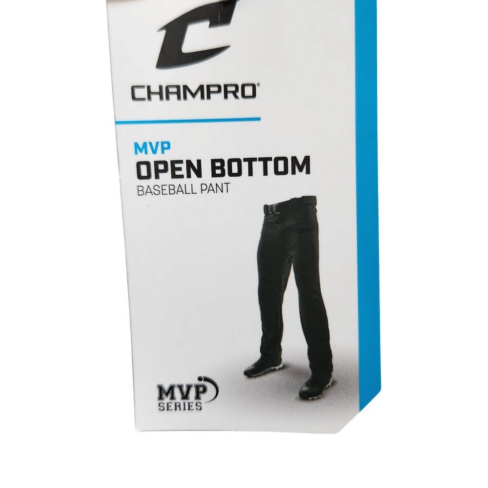 CHAMPRO Pants Large Boys Youth 3 Pair Grey MVP Open Bottom Baseball Pant - Picture 4 of 11